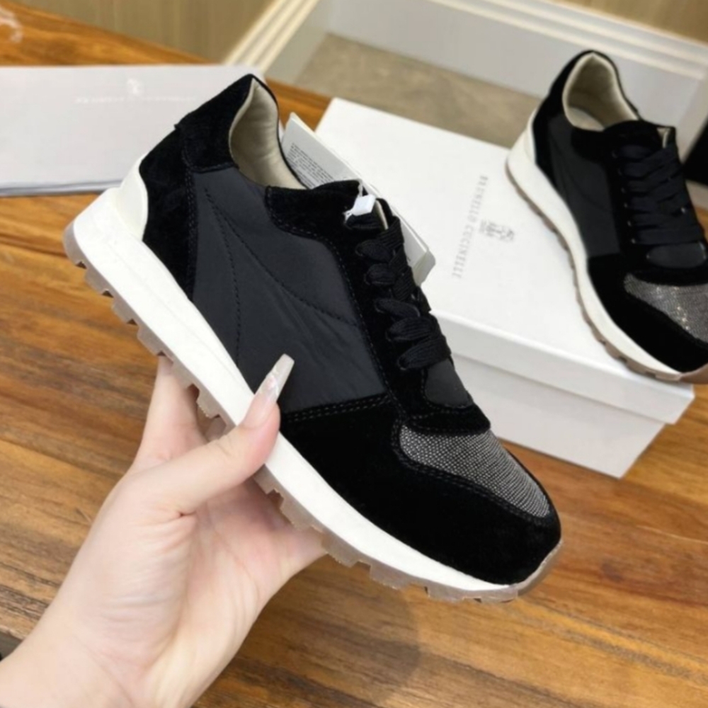 Brunello Cucinelli Black and Gray Women's Sneakers